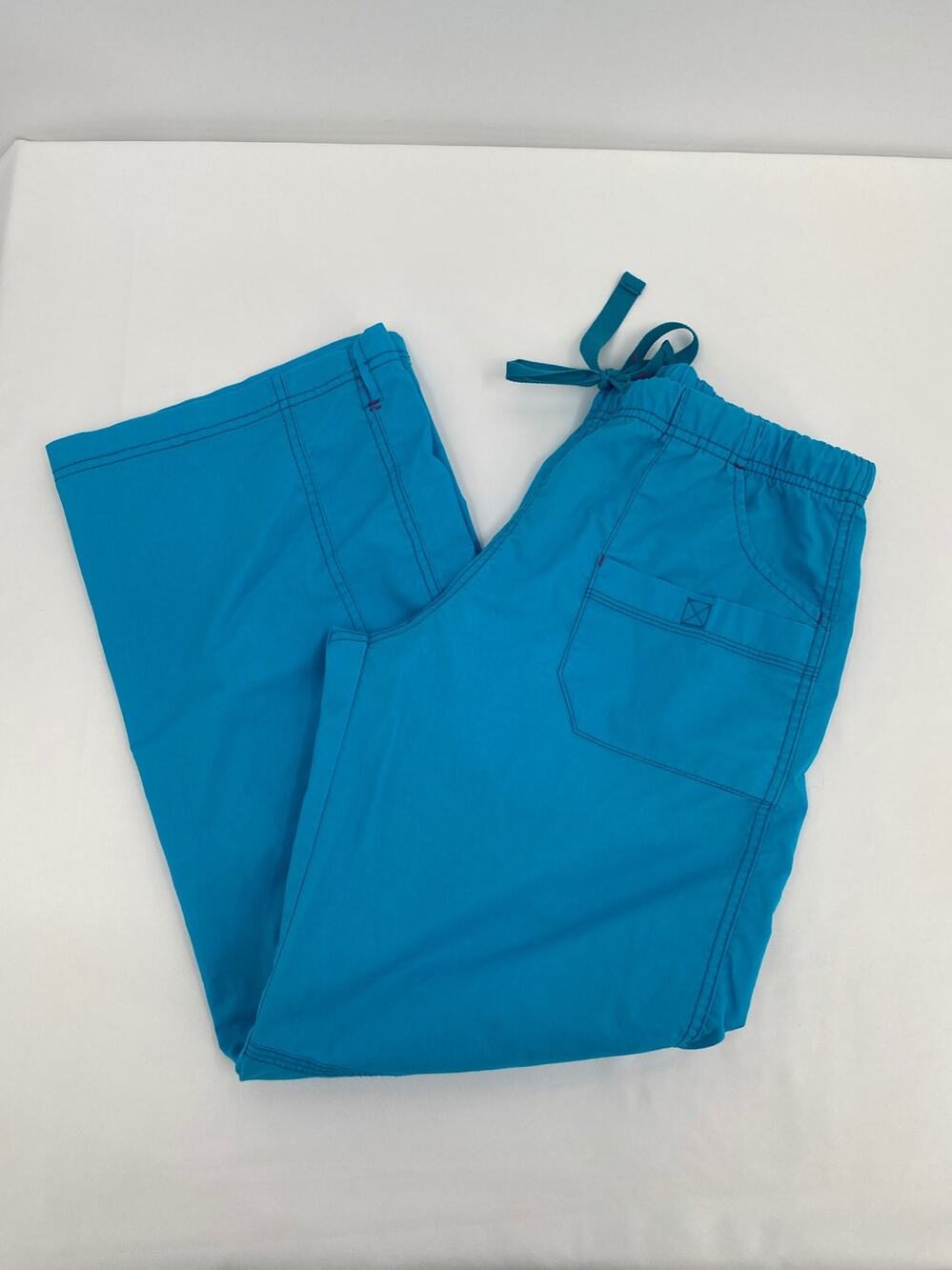 WonderWink WonderFLEX Faith Multi-Pocket Cargo Pants Blue Small Petite